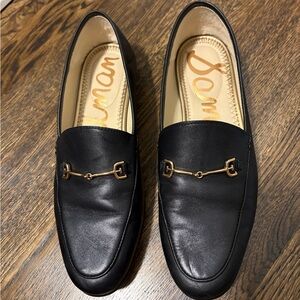 Sam Edelman Black Leather Slip-On Loafers